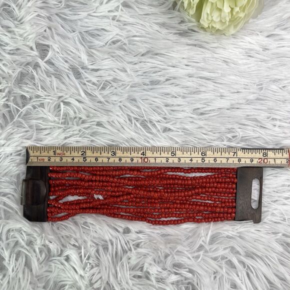 Women's Plunder Design Tinsley Stretch Bracelet Red Fashion Jewelry - Picture 4 of 5